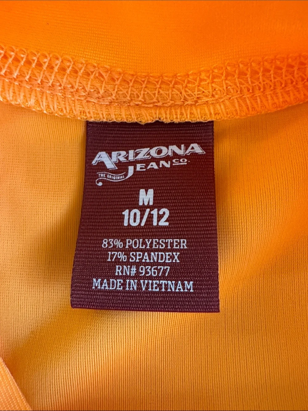 Arizona Jean Company Neon Orange Kid’s Swim Rash Guard